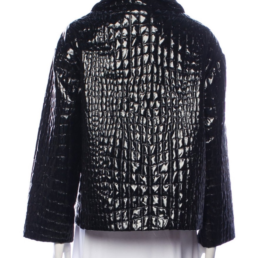 Anine Bing Shiny Black Leather Jacket Sz M